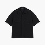 Black Waffleknit Shirt