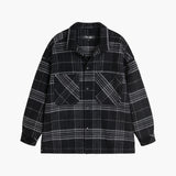 Black / Gray Checkered Wool Overshirt