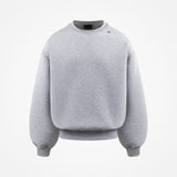 Gray Blank Puffy Crewneck