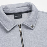 Gray Blank Puffy Collar Sweatshirt