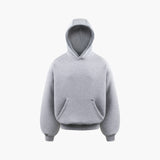 Gray Blank Puffy Hoodie