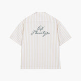 Beige/White Baltic Striped Cafe Shirt