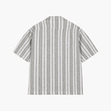 Olive/White Baltic Striped Hemp Shirt
