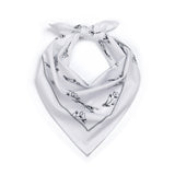 White/Navy Baltic Floral Bandana