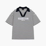 Navy/Sand Baltic Striped Top
