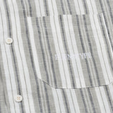 Olive/White Baltic Striped Hemp Shirt