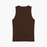 Brown Baltic Ribbed Tank Top