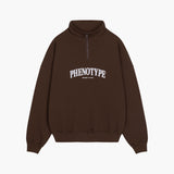Brown Baltic Halfzip Sweatshirt