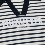 Navy/Sand Baltic Striped Top