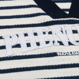 Navy/Sand Baltic Striped Top