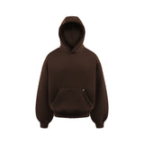 Brown Blank Puffy Hoodie