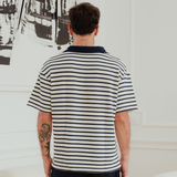 Navy/Sand Baltic Striped Top