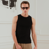 Black Baltic Ribbed Tank Top