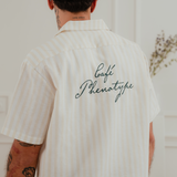 Beige/White Baltic Striped Cafe Shirt