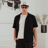 Black Baltic Waffleknit Shirt