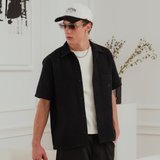 Black Baltic Waffleknit Shirt
