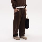 Brown Blank Puffy Sweatpants