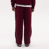 Burgundy Blank Puffy Sweatpants