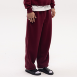 Burgundy Blank Puffy Sweatpants