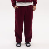Burgundy Blank Puffy Sweatpants
