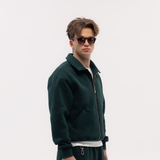 Bottlegreen Blank Puffy Collar Sweatshirt