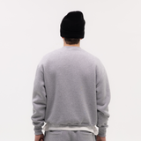 Gray Blank Puffy Crewneck