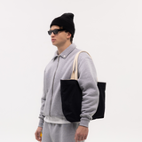 Gray Blank Puffy Collar Sweatshirt