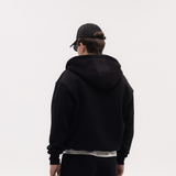 Black Blank Puffy Hoodie