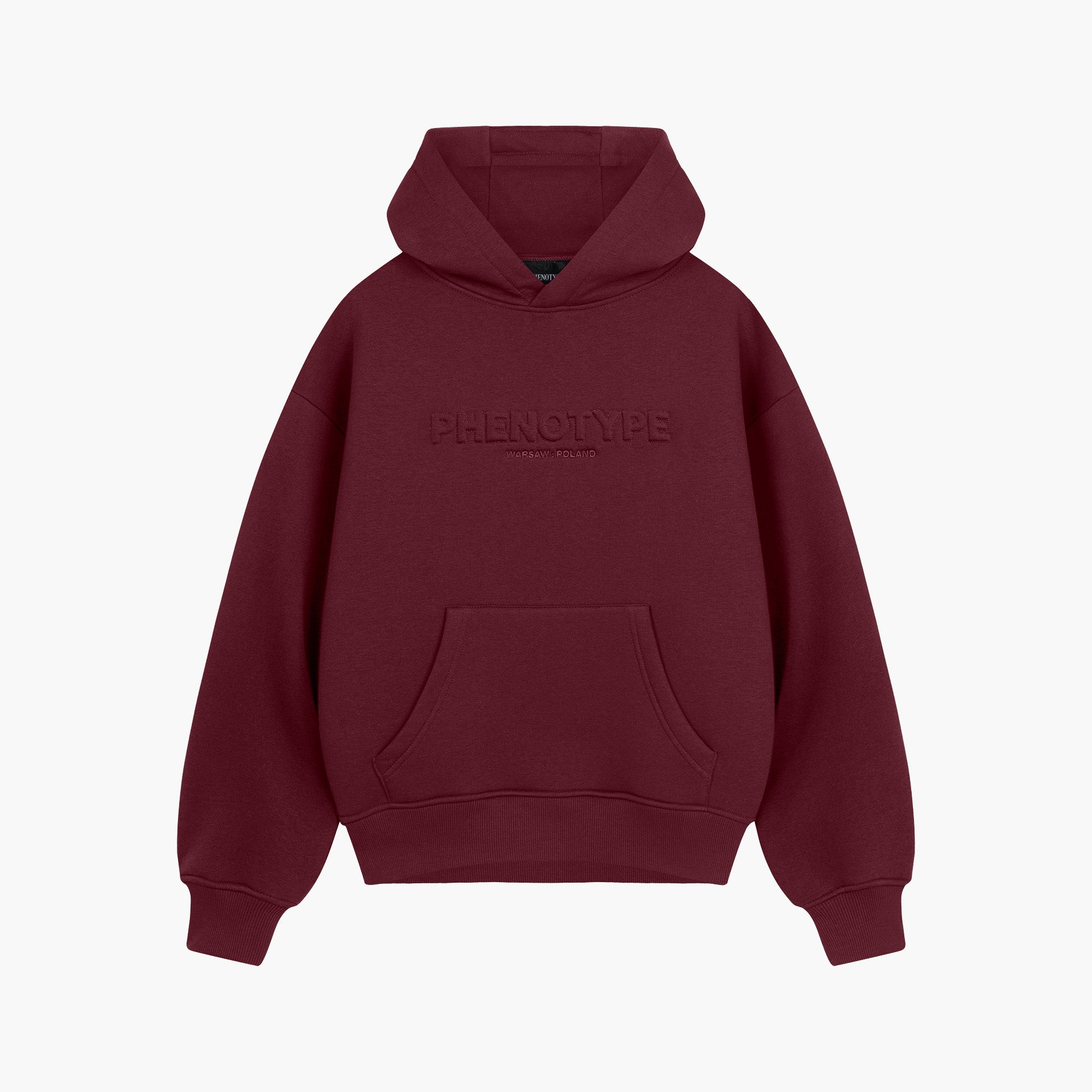 BurgundyRaisedFoamHoodie