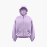 Lavender Mist Puffy Zipper Hoodie